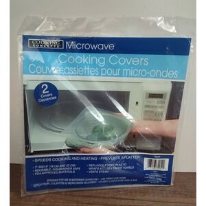 COOKING CONCEPTS MICROWAVE SAFE PLATE COVER 2 Sizes NOS 7" And 9" Reusable W73